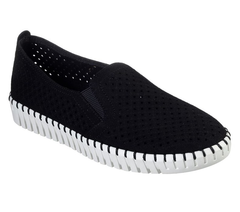 Skechers Dam Svarta/Vita Platta Skor - Sepulveda Blvd - A La Mode - Sverige (GIFBT-9642)